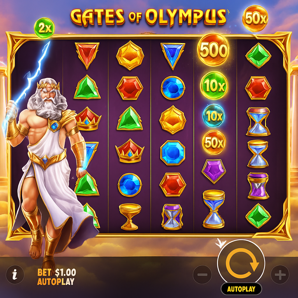 RTBet - Gates of Olympus Slot Game - Machines à Sous